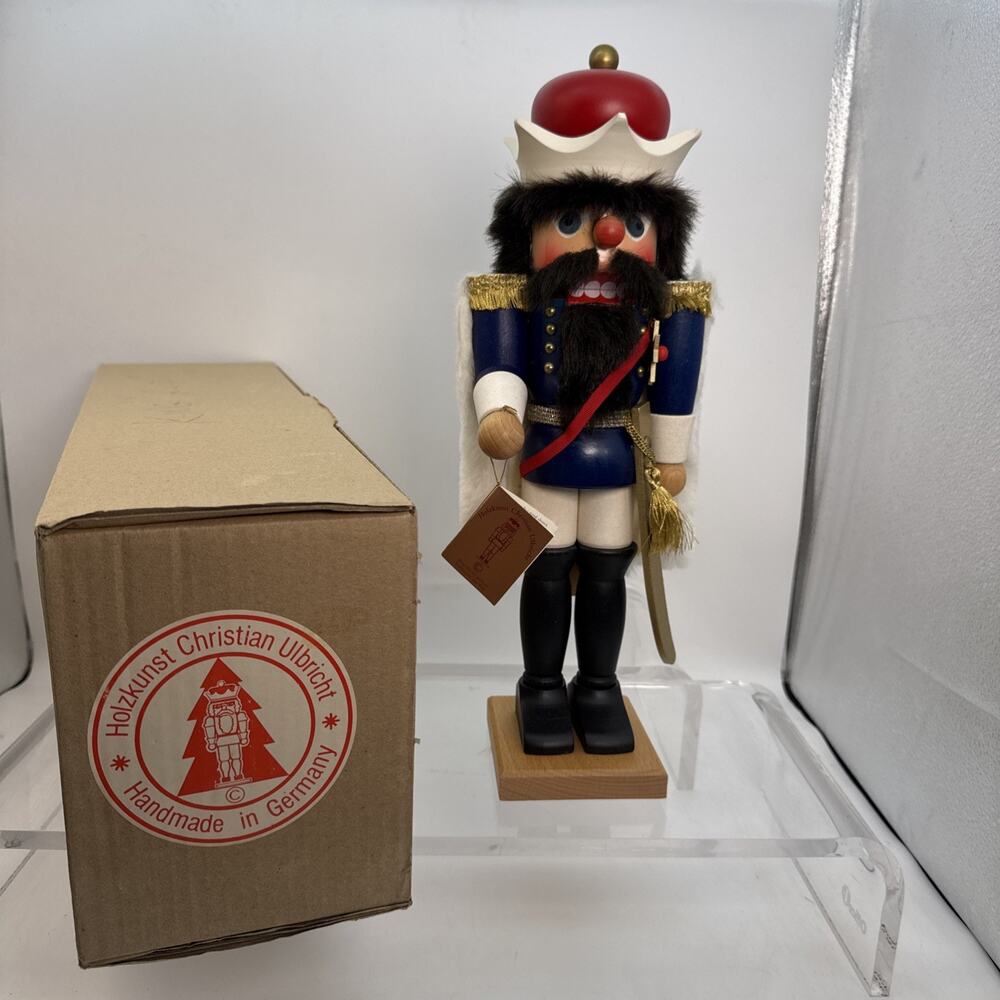 HOLZKUNST CHRISTIAN ULBRICHT NUTCRACKER King BAVARIA GERMANY Handmade